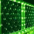 thumbnail image 4 of LINLIN Solar Net String Lights, 3m*2m 200LED Net Lights with 8 Modes Backyard Patio Net Light for Window Wall Sweetheart Table Background Camping Beach (Green), 4 of 9