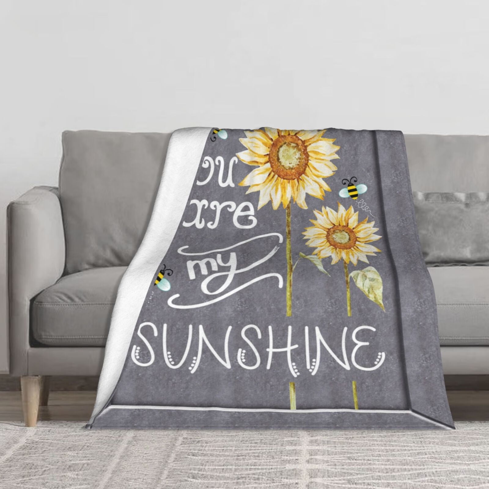 50x40 inch Sunflowers Throw Blanket Lightweight Cozy Plush Blanket for ...