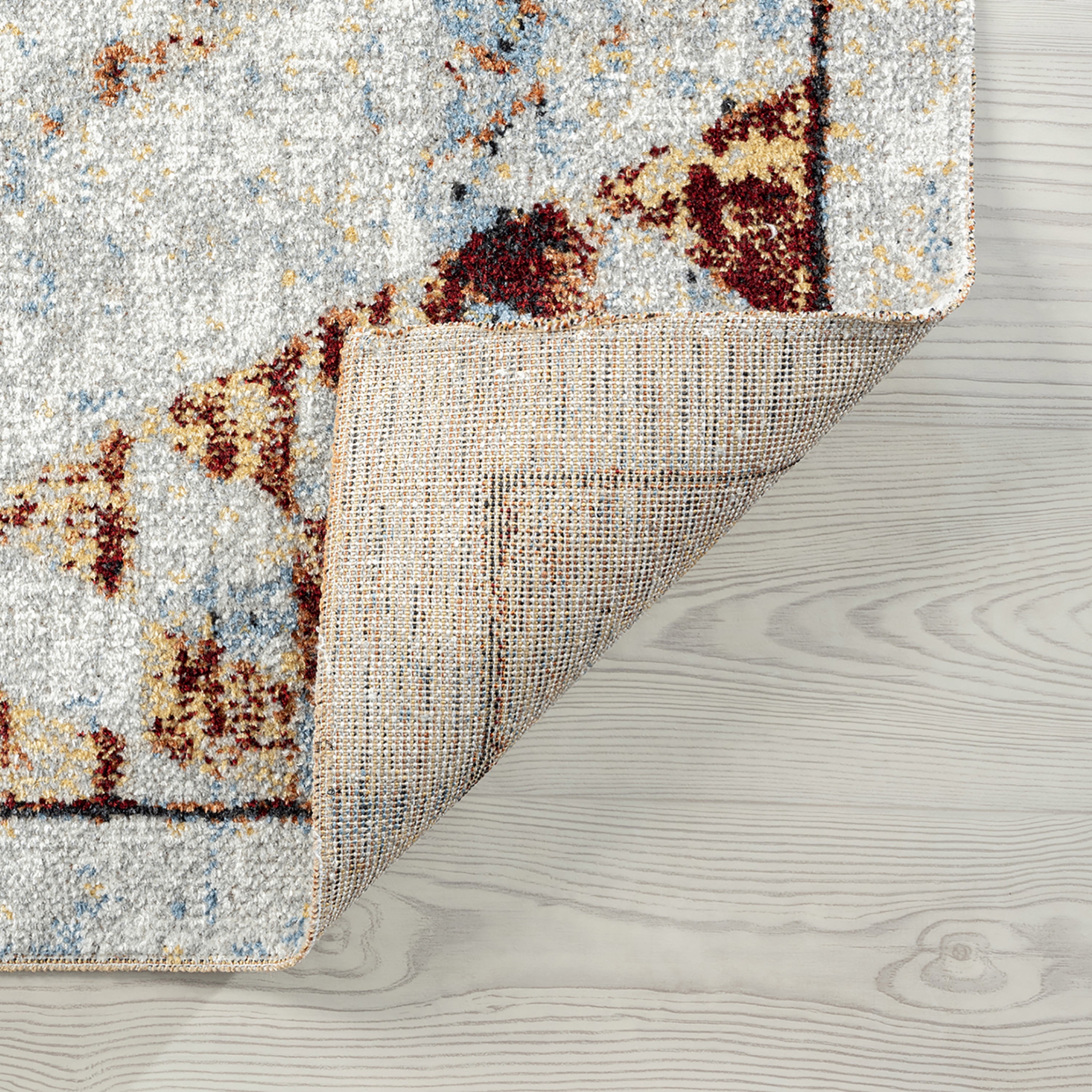 Contemporary 2x3 Area Rug (2' x 3') Diamond Rust, Rust Indoor Scatter Easy to Clean