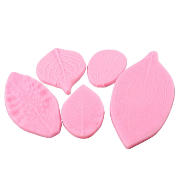 Advancent Molde de hoja de silicona para pastel, molde para Fondant de postre de Chocolate, moldes para hornear, horno resistente al calor, suministros de Herramientas y accesorios para hornear Rosado Advancent HA074879-01