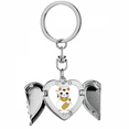 thumbnail image 1 of Local Japanese Culture Lucky Cat Heart Angel Wing Key Chain Holder, 1 of 3
