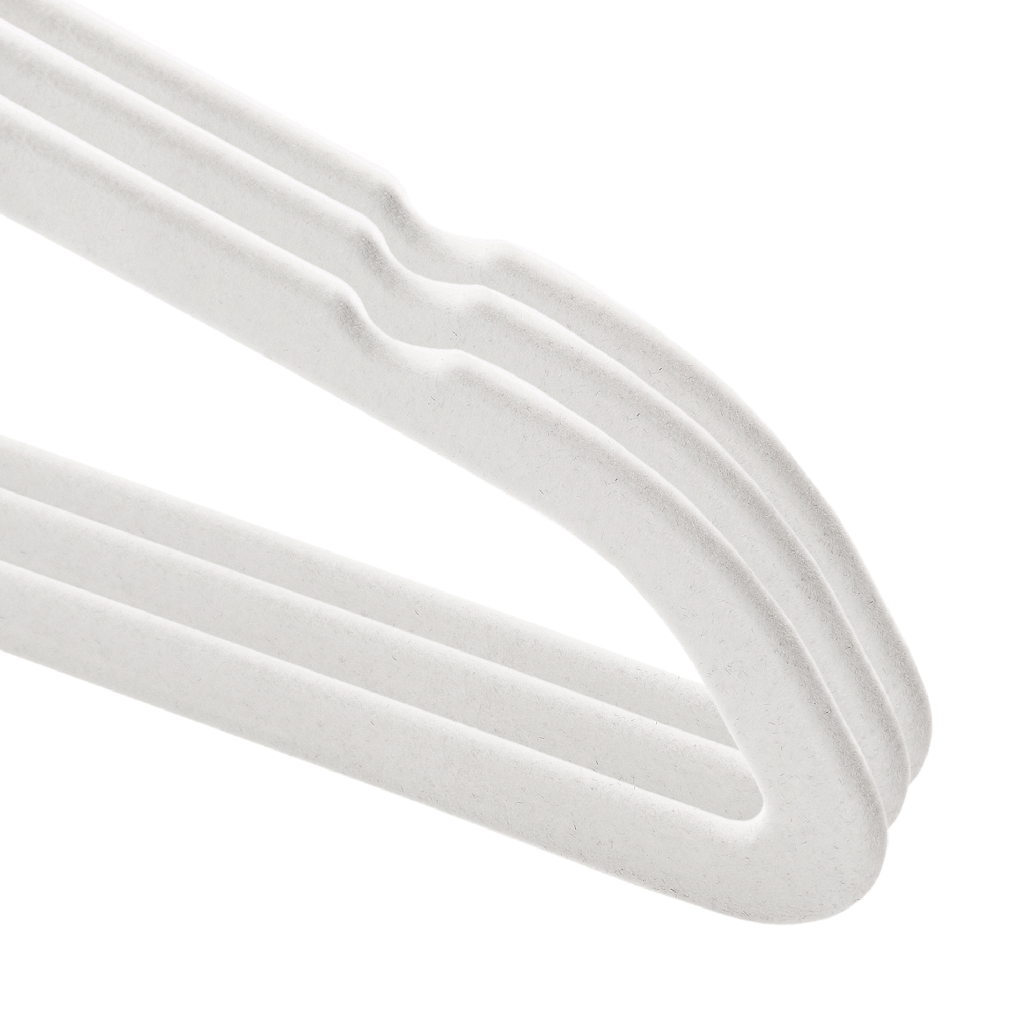 Casafield 100 Velvet Kid's Hangers for Children's Clothes, 14" - Ivory