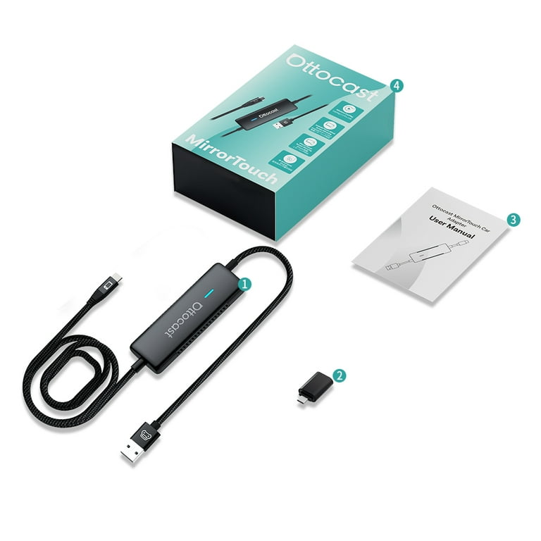 OTTOCAST Mirror Touch Bi Mirroring Wireless CarPlay Android Dual