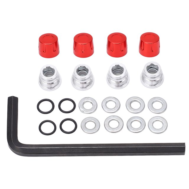Juego de 4 tuercas de tornillo para cubo de rueda, aleación de aluminio, tipo desconexión, accesorios de coche con Control remoto para coche RC 1/10 con cubo de rueda de 1,9 pulgadas