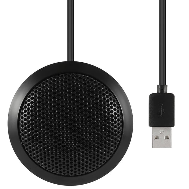 AMERTEER Microphone USB de Conférence pour Ordinateur, Condensateur à Limite Omnidirectionnelle 360°, Microphones pour PC, Condensateur Portable, Micro pour PC Portable pour Skype, Réunion en Ligne, Jeux, Clavardage