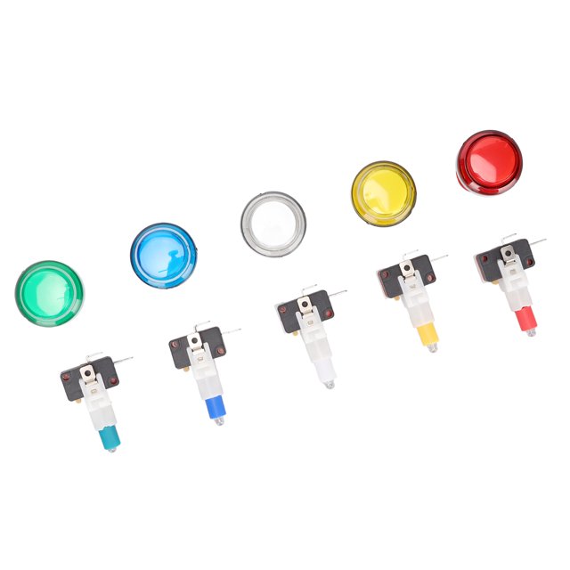 Illuminated Arcade Game Push Button,32mm Arcade Game Push Arcade Game Push Button LED Arcade Machine Button Convenient Use