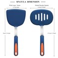 thumbnail image 4 of To encounter 2 Pieces Silicone Spatula set, BPA Free Turner Spatulas, Heat Resistant Silicone Cooking Flipper for Eggs, Fish, Pancakes, Navy Blue, 4 of 7