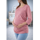 thumbnail image 4 of Playera Maternidad Algodón Manga 3/4 Cómoda Ropa Embarazo Blusa Básica Mujer Casual Color Rosa, 4 of 4
