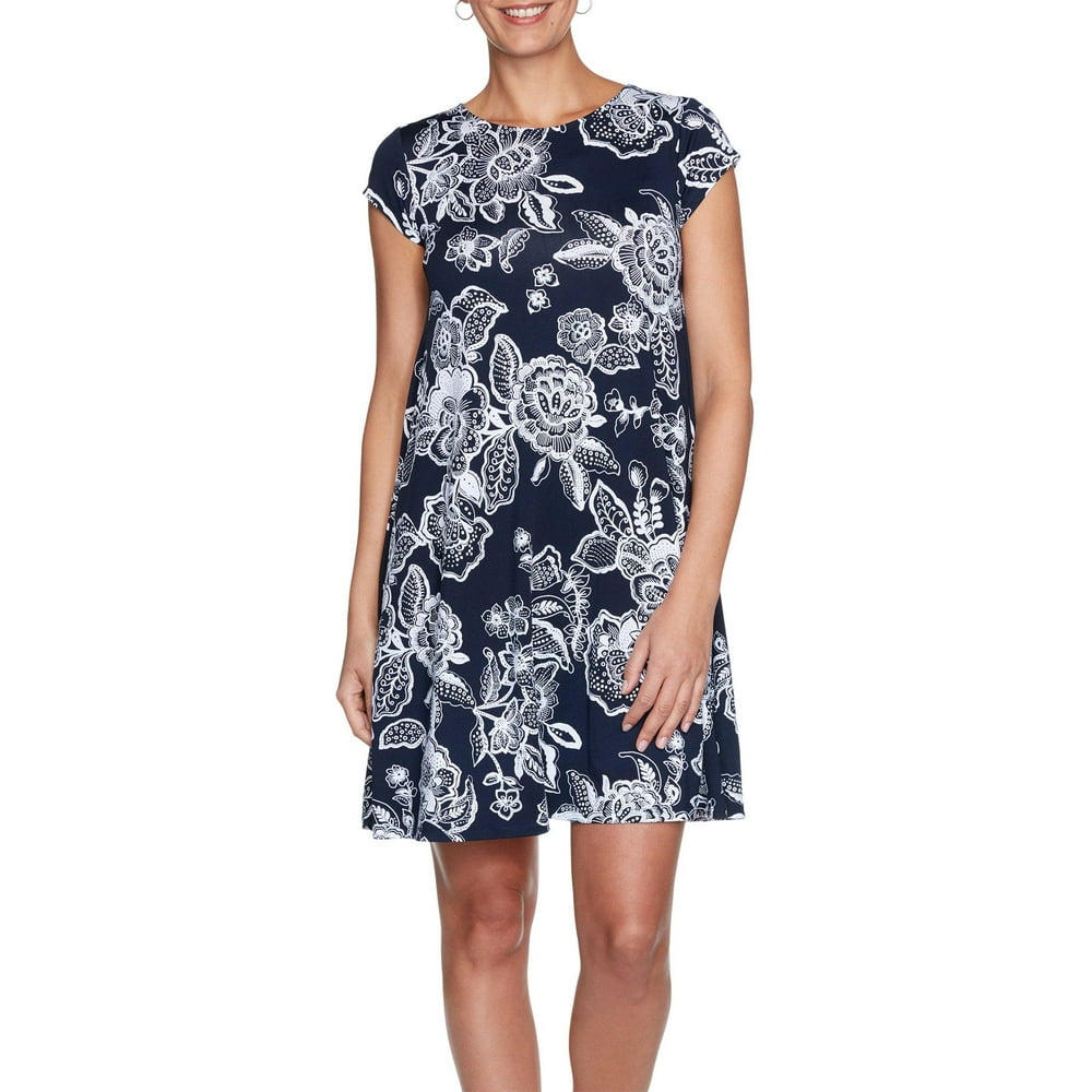 Ruby Rd. Ruby Road Favorites Petite Floral Puff Print Dress Walmart