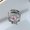Silver Single Pink Zirconium, variant on Adjustable Heart Ring For Women Pink Zirconium Silver