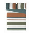 thumbnail image 1 of Gouchee Home Travis Queen 3-Piece Duvet Cover Set – Modern Striped Bedding, Reversible Teal Cotton, 1 of 2