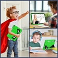 thumbnail image 3 of Allytech Kids Case for iPad 10.9 inch 2022 Cover for Boys Girls Children, Heavy Duty Shockproof Rugged Kickstand Case with Pencil Holder for iPad 10th Gen 10.9", Green + Black, 3 of 10