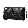 thumbnail image 2 of Yesbay Women Crocodile Pattern Zipper Crossbody Shoulder Bag Phone Holder,Black, 2 of 8