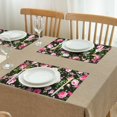 thumbnail image 3 of Pioneer Flower Floral Print Pattern Summer Placemats Table Placemats Set Of 4-Linen Kitchen Washable Placemats Table Mats 12x18 Inch Non-Slip Heat Resistant, 3 of 5