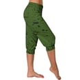 thumbnail image 6 of gbyLJF Workout Capri Pants for Women Summer 2024 Fashion Printed Cropped Jogger Pant Mid Rise Slim Fit Gym Pants A01_Green S, 6 of 6