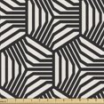 thumbnail image 1 of Lattice Sofa Upholstery Fabric by the Yard, Repeating Geometric Tiles from Striped Elements Hexagon Motifs Grid, Decorative Fabric for DIY & Home Accents, 5 Yards, Charcoal Grey Eggshell by Ambesonne, 1 of 4