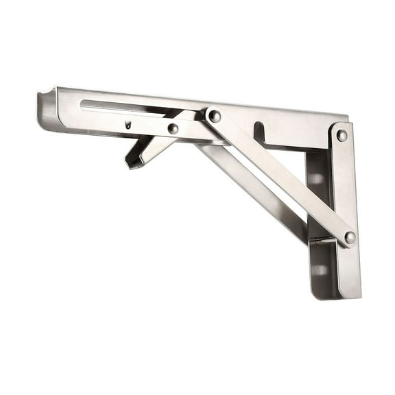 Uxcell 7.87" Folding Bracket for Shelves Table Desk Wall Mounted Support Collapsible Long Self