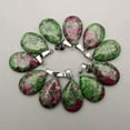 thumbnail image 2 of HOOUN 50pcs Natural Stone Ruby In Fuchsite Water Drop Shape Pendant Bead 16x24mm DIY, 2 of 4
