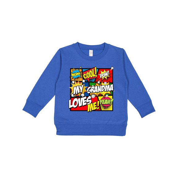 Inktastic My Grandma Loves Me Superhero Toddler Sweatshirt