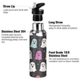 thumbnail image 3 of Yayeee 20oz Insulated Water Bottle Double Wall Stainless Steel with Flip Straw Lid, Colorful Halloween Ghost, 3 of 7