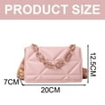 thumbnail image 2 of Bolso de hombro para mujer, estilo vintage, de piel sintética, clásico, tipo clutch, color rosa, 2 of 5