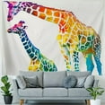 thumbnail image 4 of BCIIG  Giraffe Tapestry, Mom Giraffe in Rainbow Colors Abstract Art Surrealist Image of Animal, Wide Wall Hanging for Bedroom Living Room Dorm,, 4 of 6