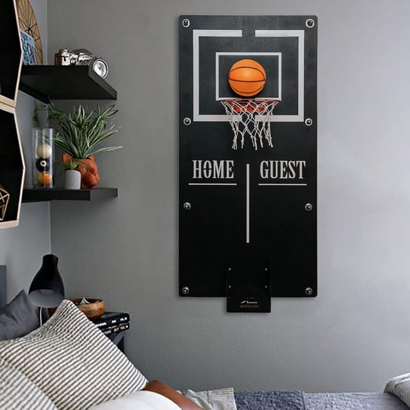 Tubibu Metal Wall Decor - Wall Mounted Basketball Hoop for Game Room, Office, Playroom - Extraordinary Gift (Classic, Large)