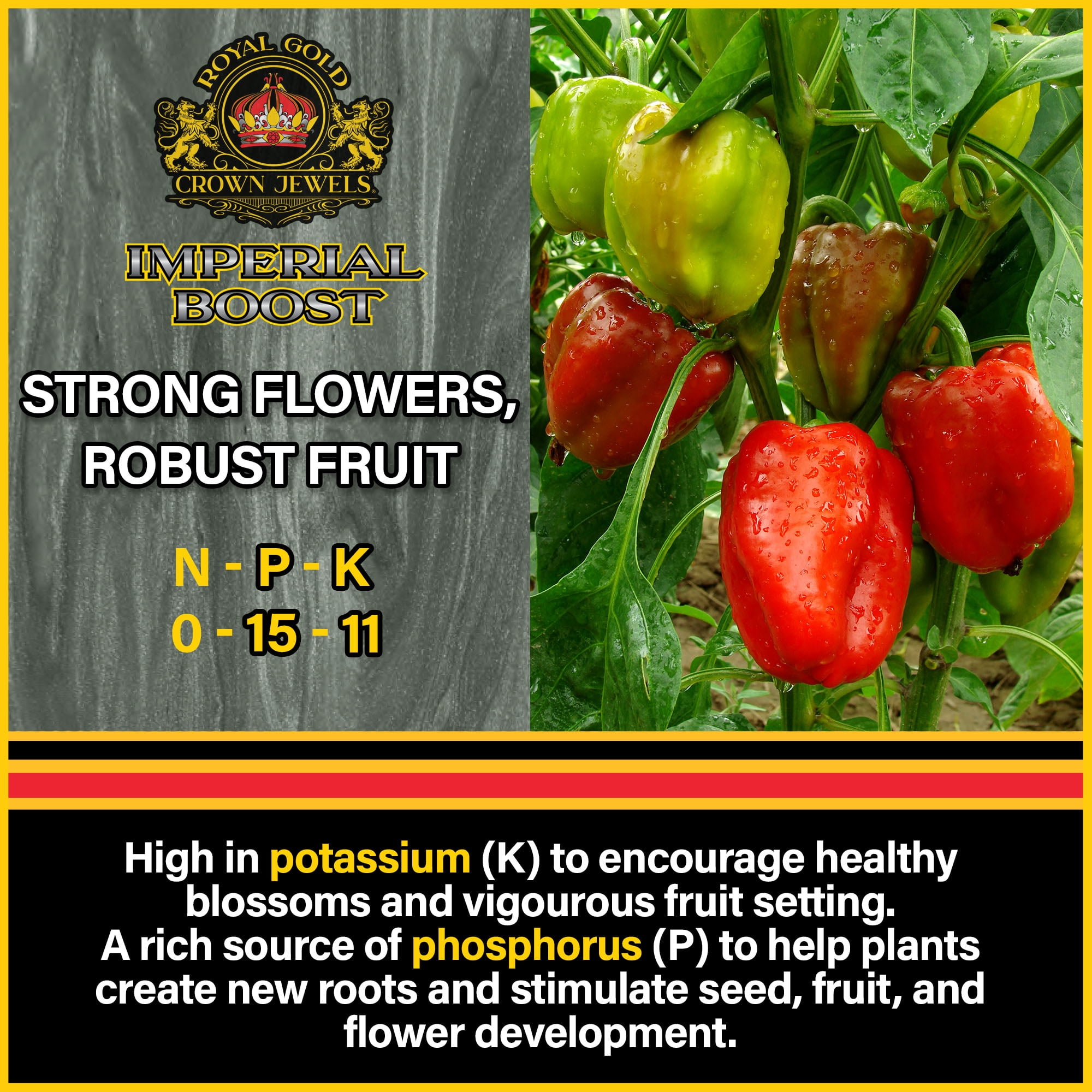 Royal Gold Crown Jewels Organic Imperial Boost 0-15-11 Dry Soluble Fertilizer, 20 lbs