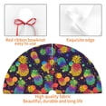 thumbnail image 4 of Yiaed Colorful Pineapples1 Print Christmas Tree Skirt , Tree SkirtsTree Mat for Christmas Winter Holiday Indoor Decorations-48", 4 of 7