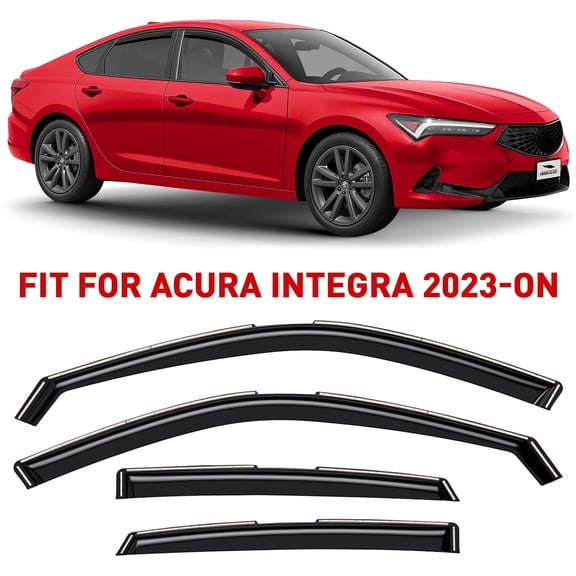Voron Glass in-Channel Extra Durable Rain Guards for Acura Integra 2023-2026 Hatchback, Window Deflectors, Vent Window Visors, 4 Pieces - 200880