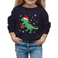 thumbnail image 2 of Boys Girls Christmas Sweatshirt Long Sleeve Casual Crewneck Funny Dinosaur Graphic Sweatshirts Kids Pullover Tops 3-14 Years, 2 of 4