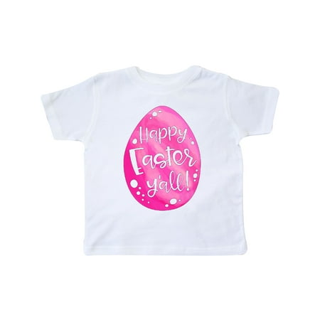 

Inktastic Happy Easter Y all Pink Easter Egg Gift Toddler Boy or Toddler Girl T-Shirt