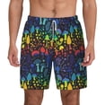 thumbnail image 2 of Goofa Magical Mushrooms and Flowers Printed Men's Swim Trunks Board Shorts Quick Dry Mens Swimming Trunks with Compression Liner,Breathable Fit Hawaii Beach Shorts-XX-Large, 2 of 9