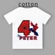 thumbnail image 5 of Camiseta de algodón para niños Cumpleaños Numble Niña Niño Niño 2 3 4 5 6 7 8 9 Años Marvel Spiderman Verano 2024 Camiseta de manga corta blanca para bebé, 5 of 5