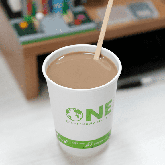 Karat Earth 12 oz. Eco-Friendly Insulated Paper Hot Cups - One Cup, One Earth - 90mm - 500 ct