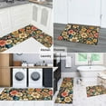 thumbnail image 5 of Pioneer Flower Floral Print Pattern Kitchen Rugs Sets Of 2,Anti Fatigue Kitchen Mat Rugs Non Slip Washable,Decorative Kitchen Floor Mats for Kitchen,Sink,Laundry,17"x30"+17"x47", 5 of 7