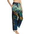 thumbnail image 2 of Daiia Surfing Turtle Women's Sleep Pant with Pockets and Drawstring,Pajama Pants-X-Large, 2 of 9