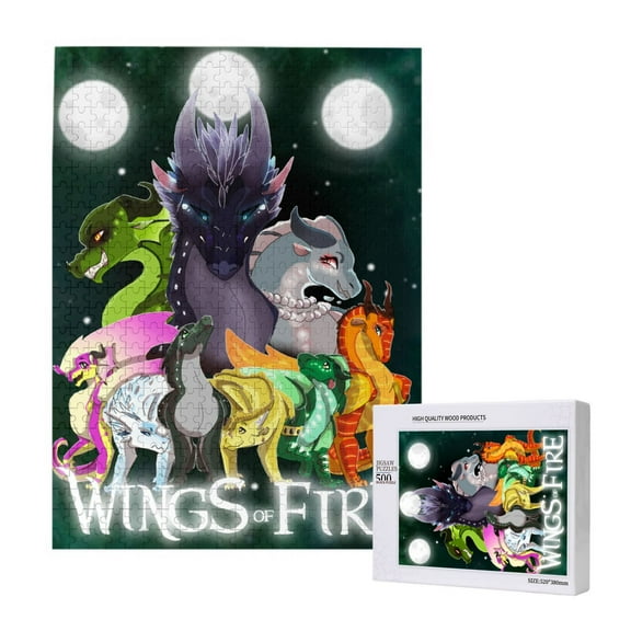 Jigsaw Puzzle 500 Pieces, Wings Of Fire Wooden Puzzle Picture Decorations Toys for Teens Adults