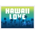 thumbnail image 1 of Hawaii Love - Palm Trees - Lantern Press Artwork (36x24 Giclee Art Print, Gallery Framed, White Wood), 1 of 1