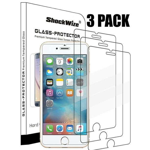 iPhone SE [3Pack] Screen Protector ShockWize [Tempered Glass] .3mm