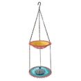 thumbnail image 2 of Hanging Bird Bath with Solar Fountain, 9.25" Double Layer Outdoor Birdbath Fountain, 27.6” Adjustable Height, Hummingbird Birdbath Fountain for Patio, Yard, Garden Decoration, 2 of 5