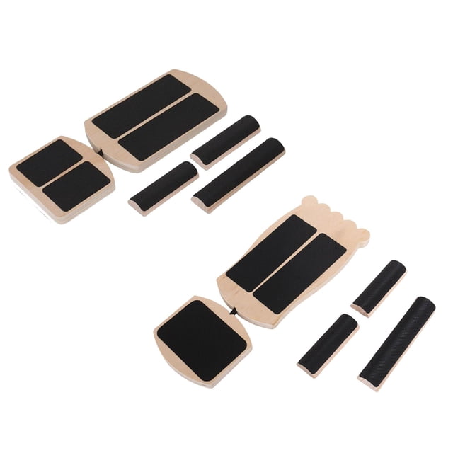 YWIYIUD 2 Sets Wooden BalanceBoard for FootStrength Training for Posture Correction and BalanceTraining MultiFunctional BalanceBoard Suitable for Adults Home Workout