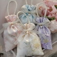 thumbnail image 4 of MesaSe Flower Drawstring Candy Bag with Pearls and Ribbons  10 Packs  Suitable for Weddings  Baby Showers  Birthdays and Special Occasions - Linen Polyester Fabric. Valentine‘s Day  Mothe, 4 of 6