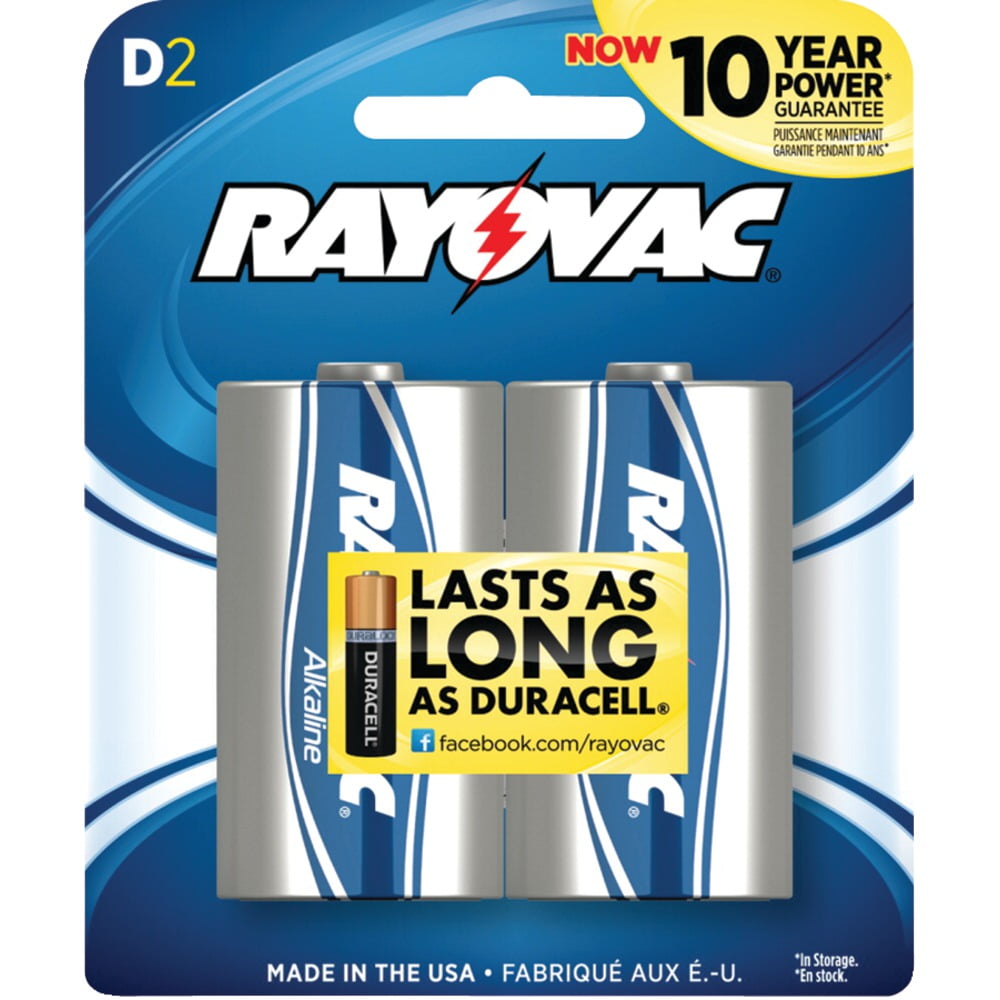Rayovac 813 2f Alkaline Batteries D 2 Pk Walmart Com Walmart Com