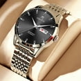 thumbnail image 5 of SIBOTTE Men Week Calndar Vintage Wristwatch Analog Automatic Self-Winding Mechanical Wrist Watch Steel Band Sapphire Crystal Waterproof Luminous Business Clock, 5 of 7