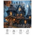 thumbnail image 5 of Halloween Mysterious Bed Skirt Forest Pumpkin Castle Bed Skirts California King Size 18 Inch Drop, Wrap Around Dust Ruffle&nbsp;Bedskirt with Adjustable Elastic Belt for Queen Size Beds, 5 of 7