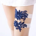 thumbnail image 5 of FRCOLOR Navy Blue Bridal Garter 1 Pair Adjustable for Wedding and Reception, 5 of 8