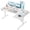 White, variant on 63 Inch Dual Motor L Shaped Electric Adjustable Standing Desk, Computer Desk with 3Memory Controller, Home Office Desk with USB Ladeanschluss,265 lbs Weight Capacity,Light Rustic Brown