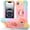 Rainbow Pink, variant on for iPhone 16e/17e Case with Ring Stand, Heavy Duty Military Grade Rugged Shockproof Silicone Rubber Magnetic Kickstand Holder Case for Women Girls For iPhone 16e/17e, Green+White