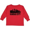thumbnail image 3 of Inktastic Kansas City Skyline Grunge Boys or Girls Long Sleeve Toddler T-Shirt, 3 of 5